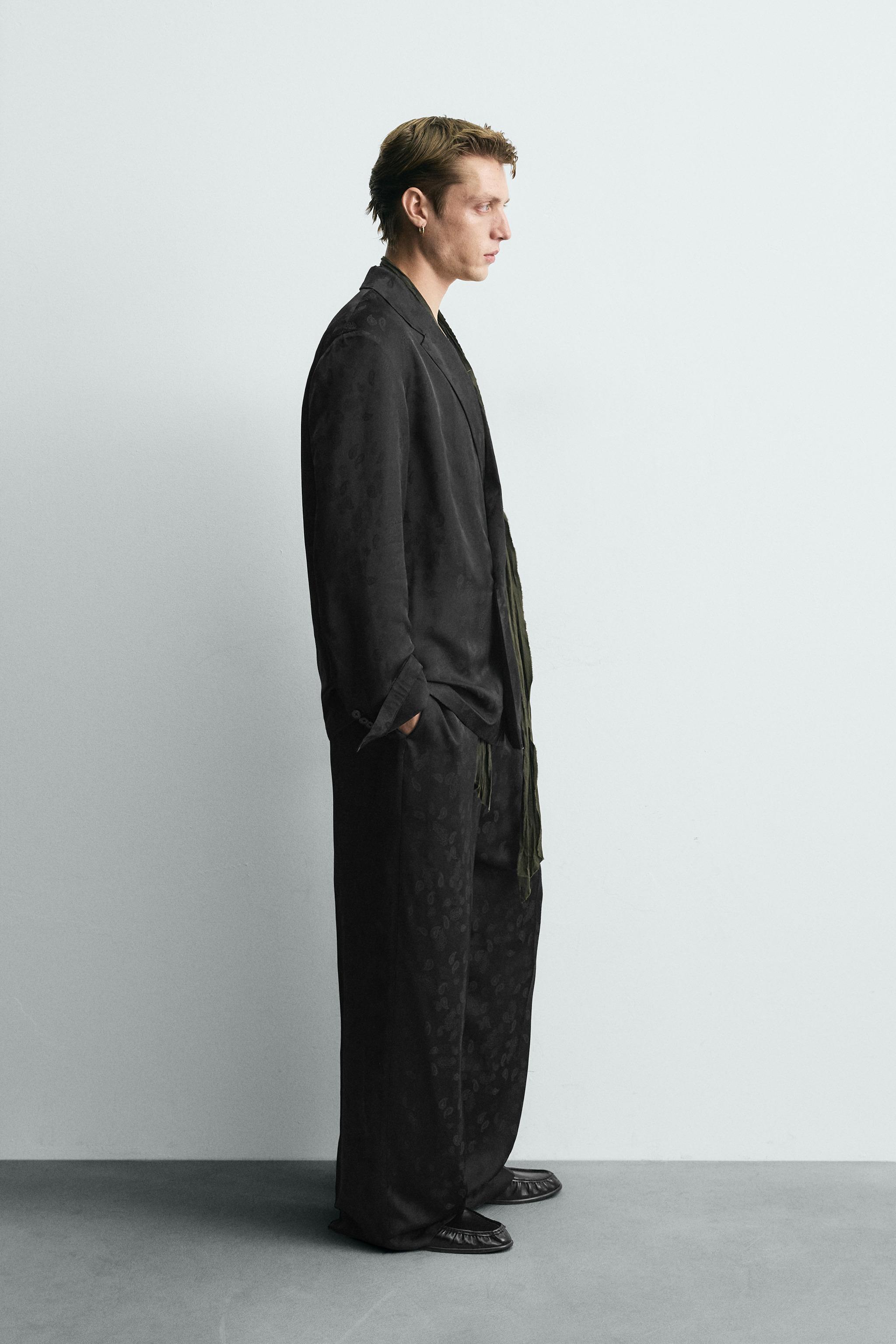 LIMITED EDITION PAISLEY JACQUARD FLOWY SUIT PANTS